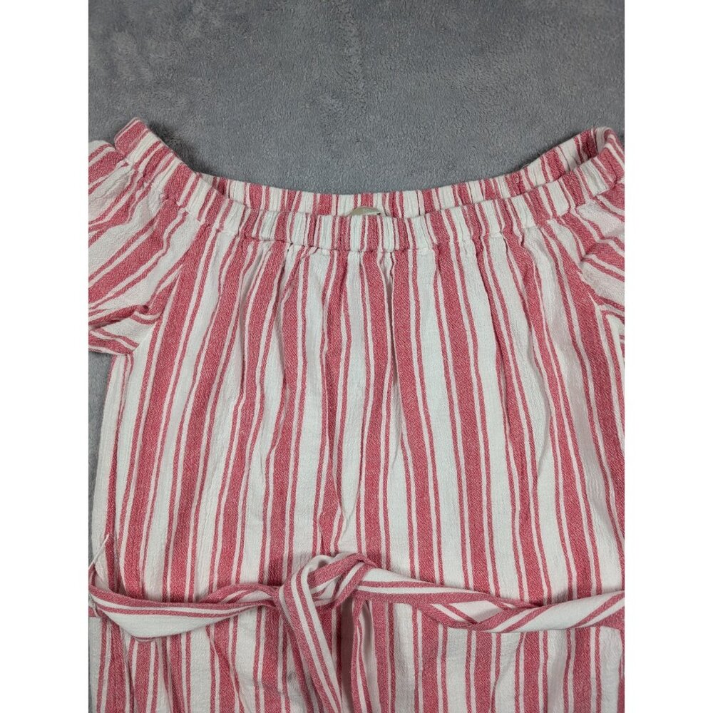 Michael Kors Dress Womens Size Medium Pink Linen Off The Shoulder Knee Length - Picture 2 of 7